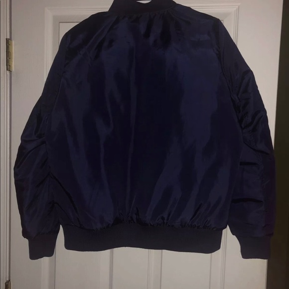 NEW! SAY WHAT Lightweight Bomber Jacket in Blue Junior L - Picture 3 of 6
